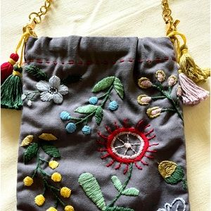Floral Boho bag handmade embroidered🌸🌺🌻🌾